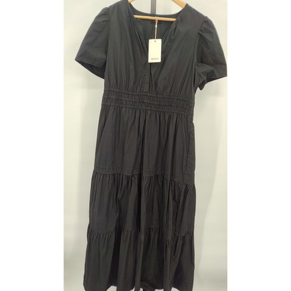 Quince Black Tiered Dress